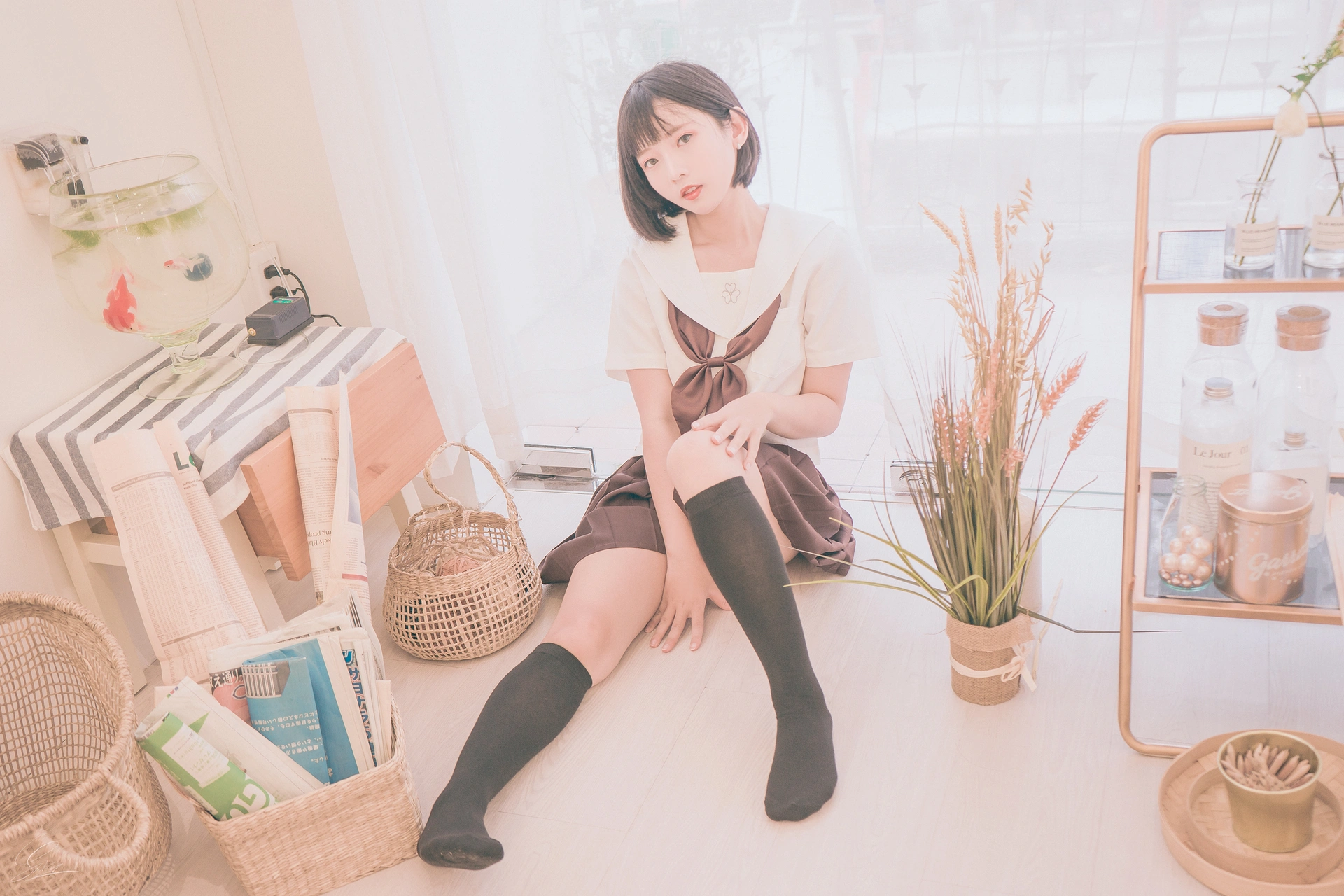 Messie Huang NO.004 Birthday Seifuku 2